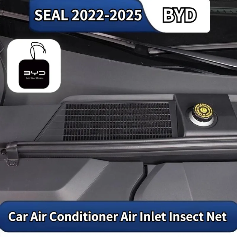 BYD SEAL EV سيارة تنفيس الهواء مصبغة حامي مكيف هواء سيارة مدخل الهواء شبكة حشرات ل BYD SEAL 2022-2025