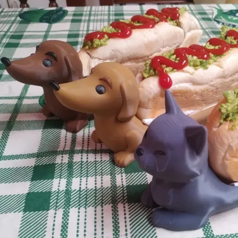 

1pcs Creative Dachshund Shaped PLA Kitchen Organizer Tray for Hot Dog Storage Home Decor & Party Supplies