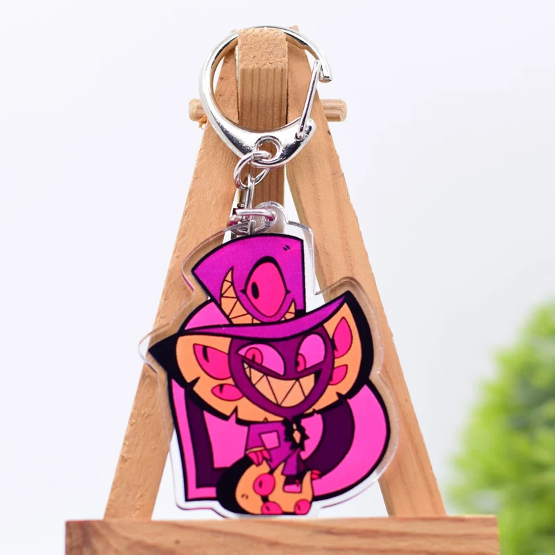 Hellubodiva-Porte-clés de figurines de dessin animé en acrylique, porte-clés mignons, accessoires Kawaii, 11 styles