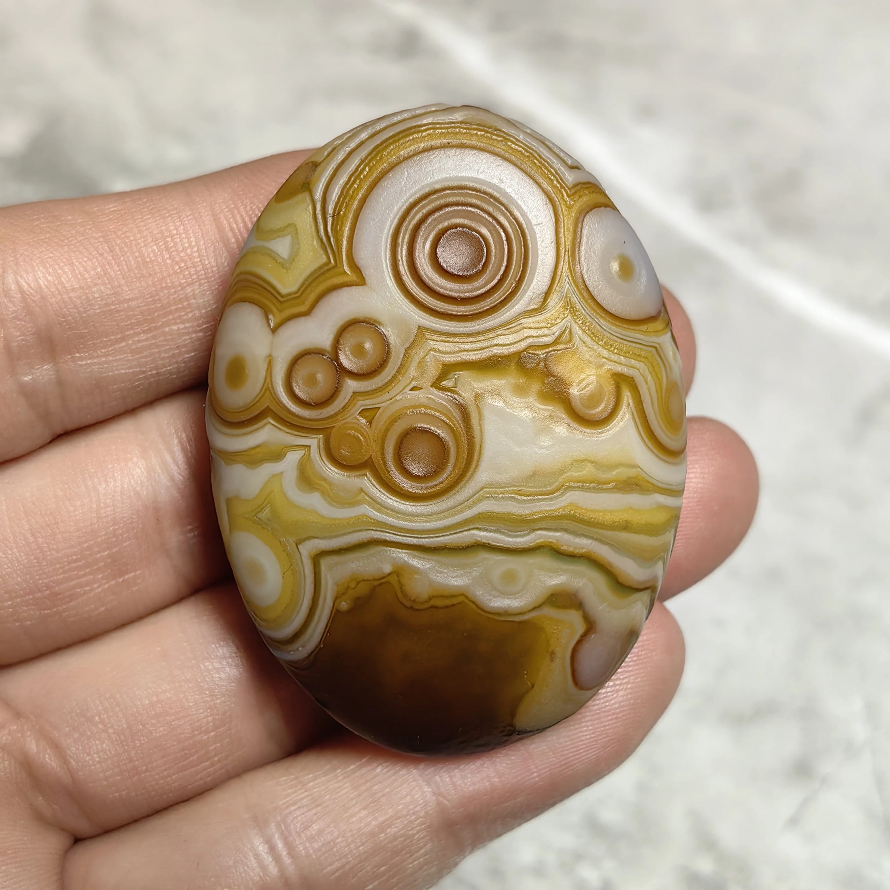 Pure Natural Divine Eye Agate Gobi Rough Stone Palm Stones Mineral Specimen Good Luck Amulet DIY Jewelry Making Home Decor