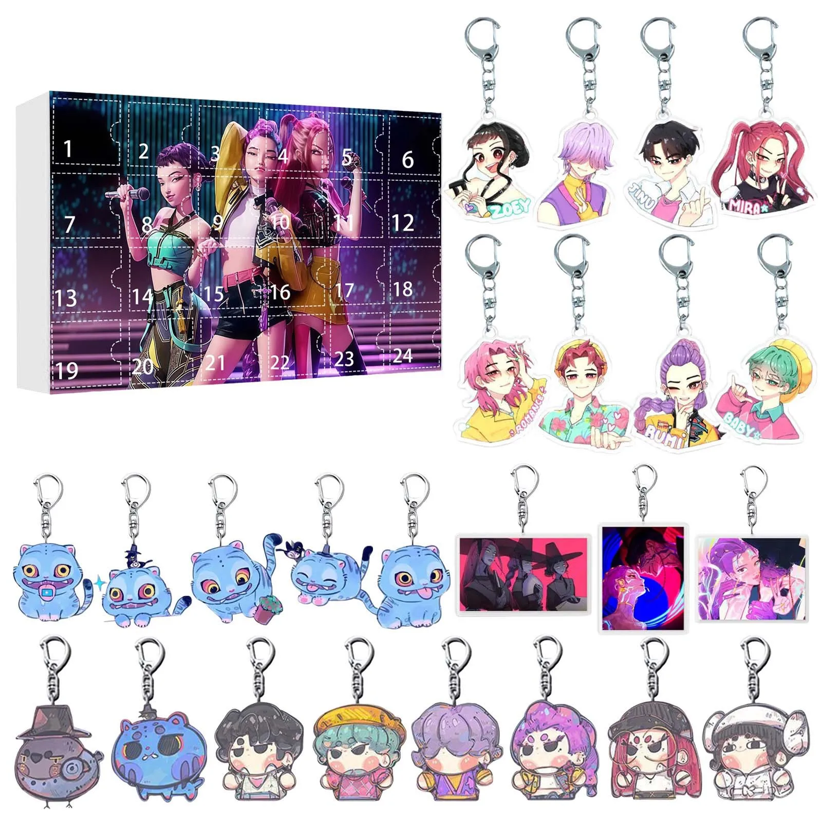 2025 Anime KPOP Witch Hunt Series Weihnachts-Countdown-Kalender Blind Box Periphere Geschenke, Weihnachtsgeschenke