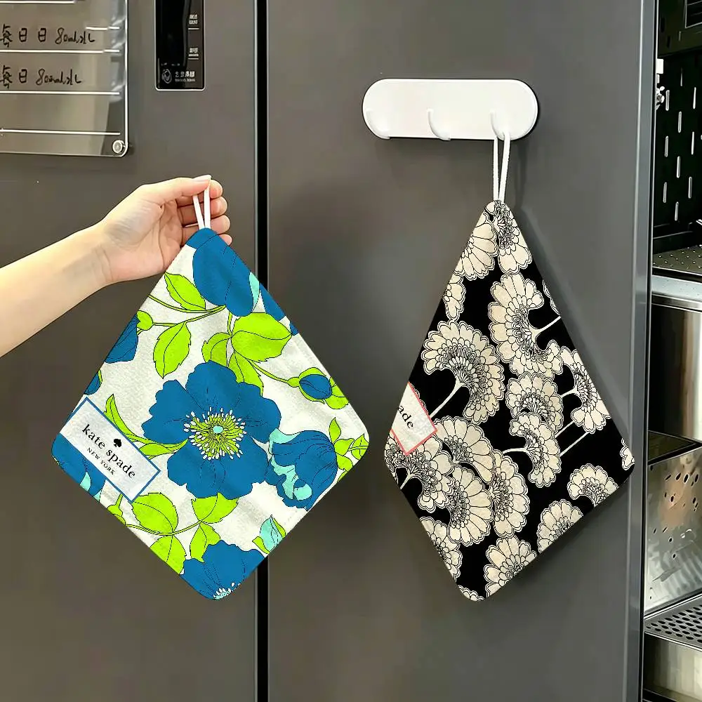 K-Kate S-Spade Multi-scene Polyester Cotton Towel, Hanging Hand Wiping Cloth for Kitchen Bathroom Hotel