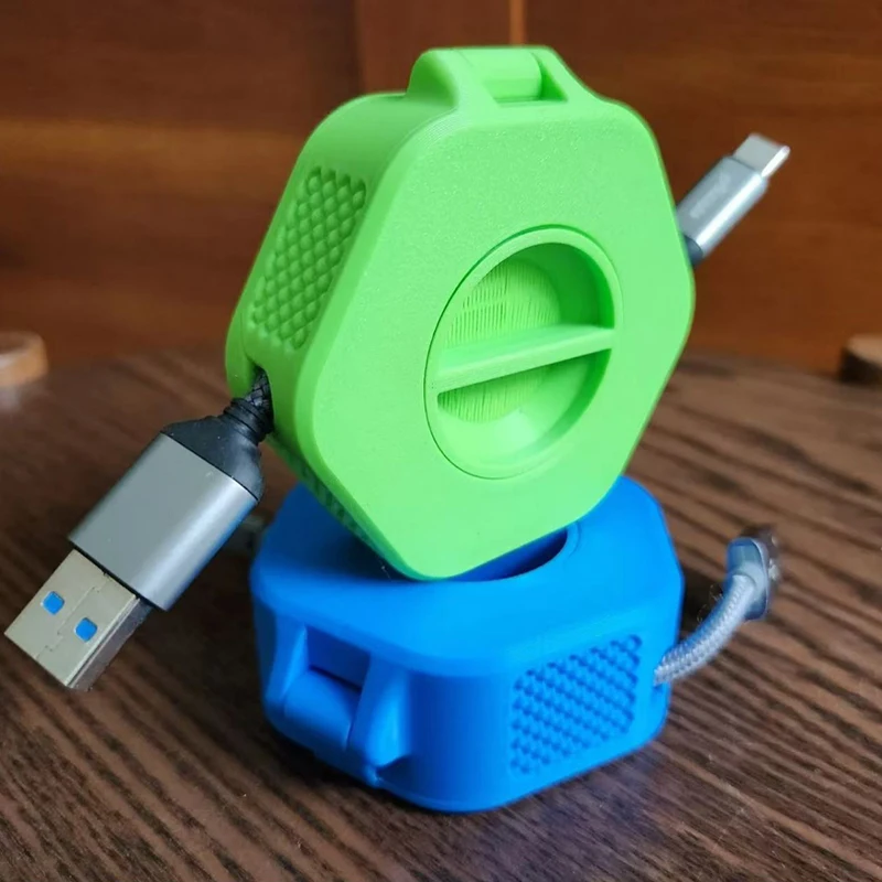 Cable Organizer Rotating Cable Winder Box Plastic Portable Wire Storage Case Phone Holder Mouse Wire Earphone Cord Storage