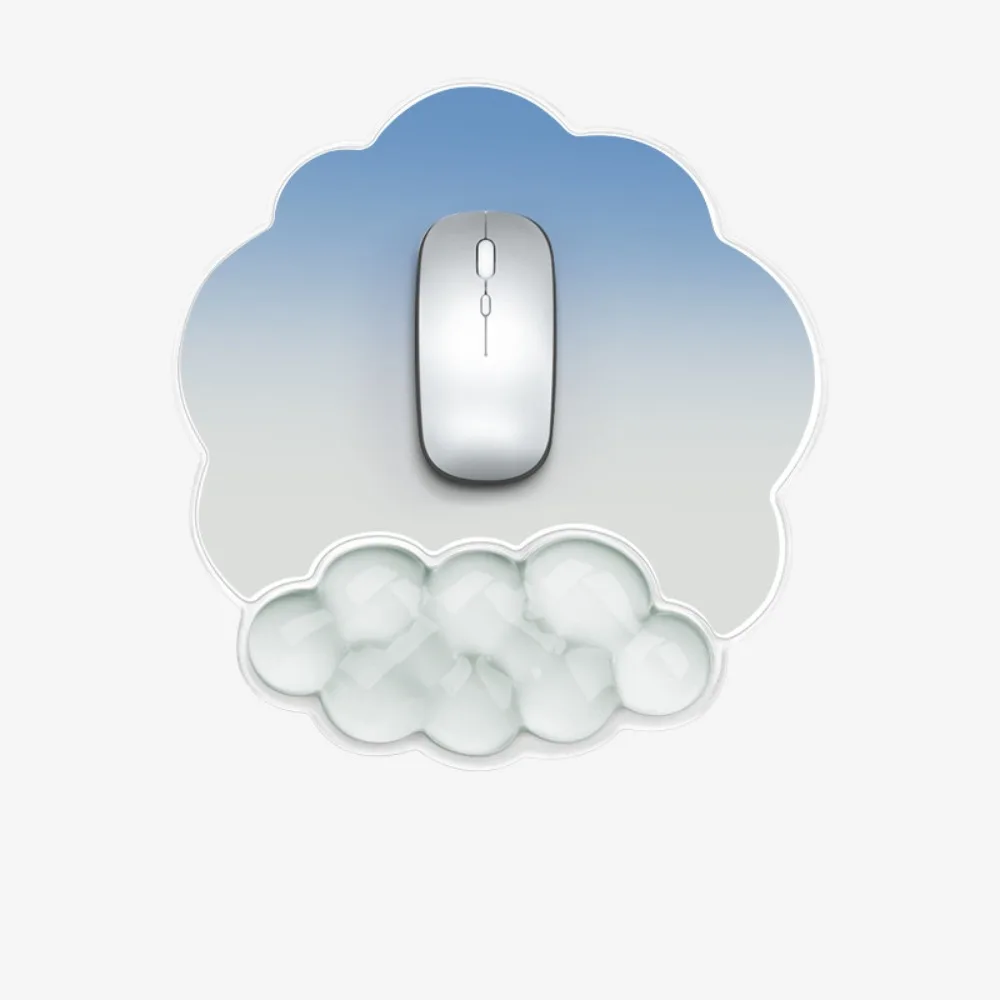 

Portable Gradient Wrist Rest Mouse Pad Cloud Shape Pain Relief Silicone Wrist Support Ergonomic Soft Keyboard Wrist Pad Gamer