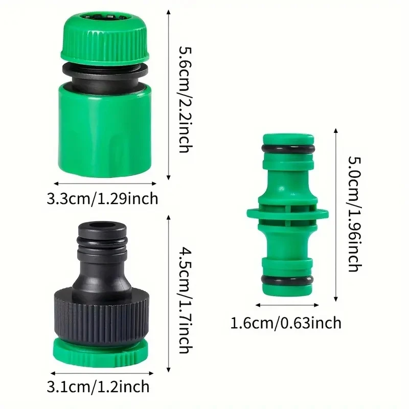 Horticultural universal irrigation green quick connect 4-point water connector nipple docking watering sprinkler pipe connector