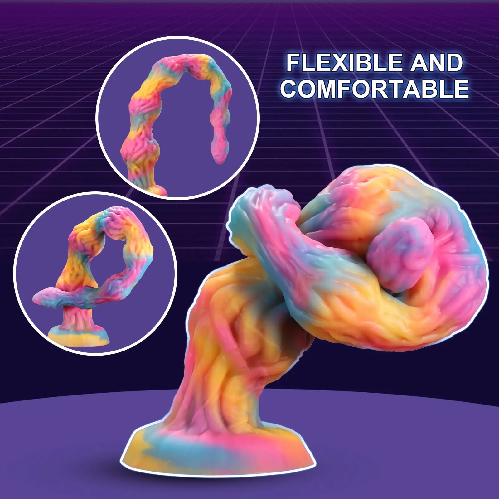 دسار بعقدة وحش طويلة جدًا، سدادة ضخمة من السيليكون مع كوب شفط قوي، دسار شرجي سميك للمثليين