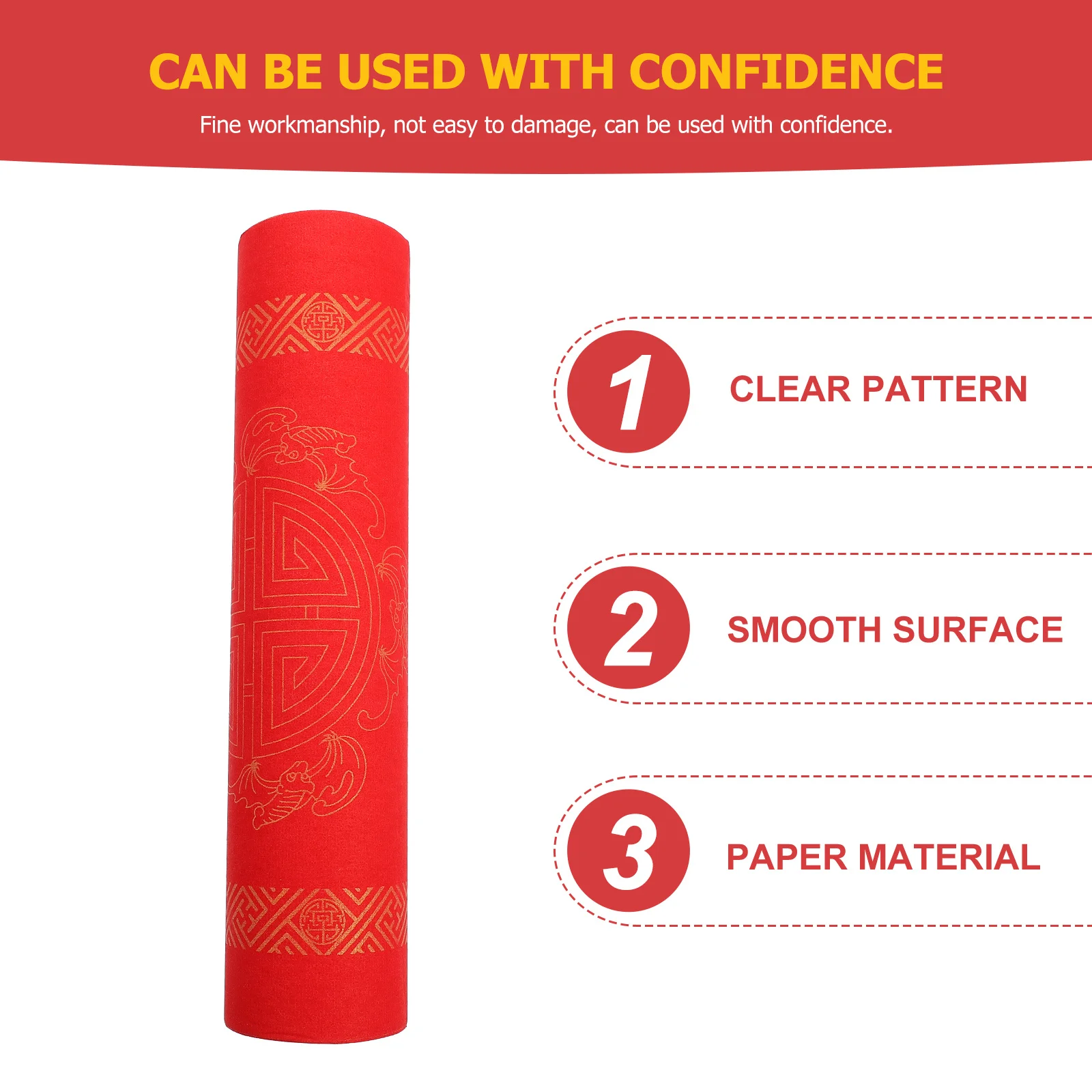 

1 Roll Thickened Red Xuan Paper For Chinese Calligraphy Spring Festival Couplets Traditional Painting Scroll Blank Sheet