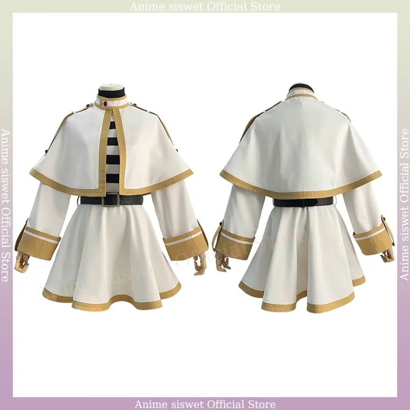 Sousou No Frieren Косплей Костюм Парик Аниме Фигурки Фрирен Волшебник Платье Эльфийские Уши Хэллоуин Рождественский Наряд Женщины Девушки