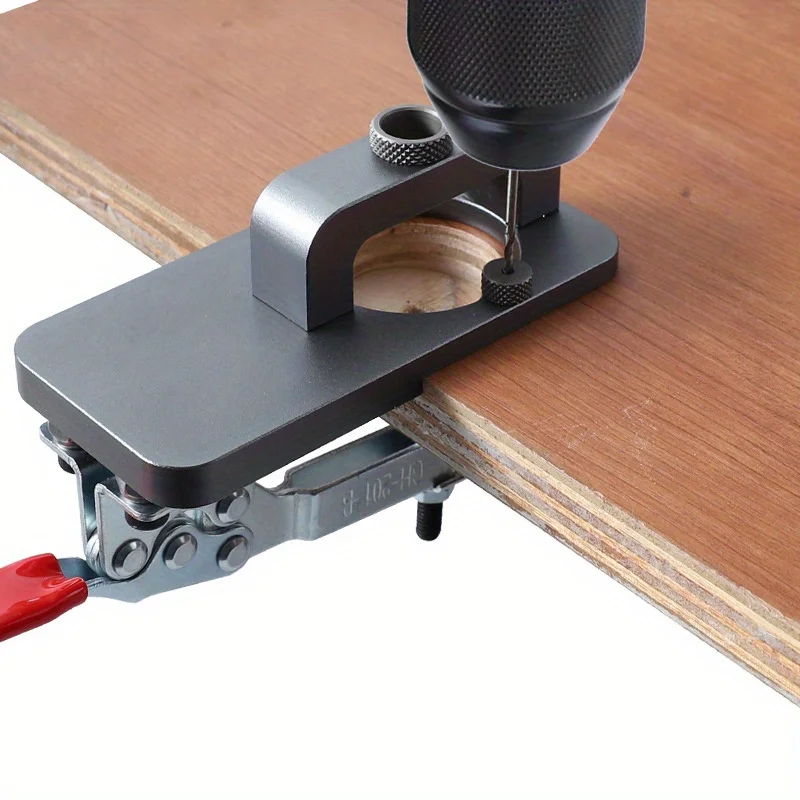 35mm Hinge Boring Jig Kit - Concealed Hinge Drilling Guide Jig - Aluminum Alloy Hinge Hole Opener Template Puncher Locator image 2