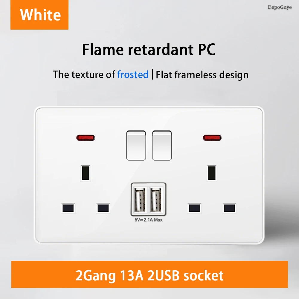 Variant: 2Gang 13A AA White