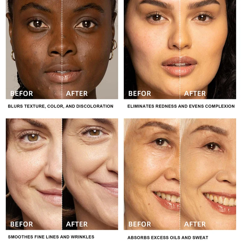 Driedimensionale Niet-Vastzittende Matte Concealer Poeder Contouring Natuurlijke Lichtgewicht Waterdichte Olie-Controlerende Vrouwen Cosmetica