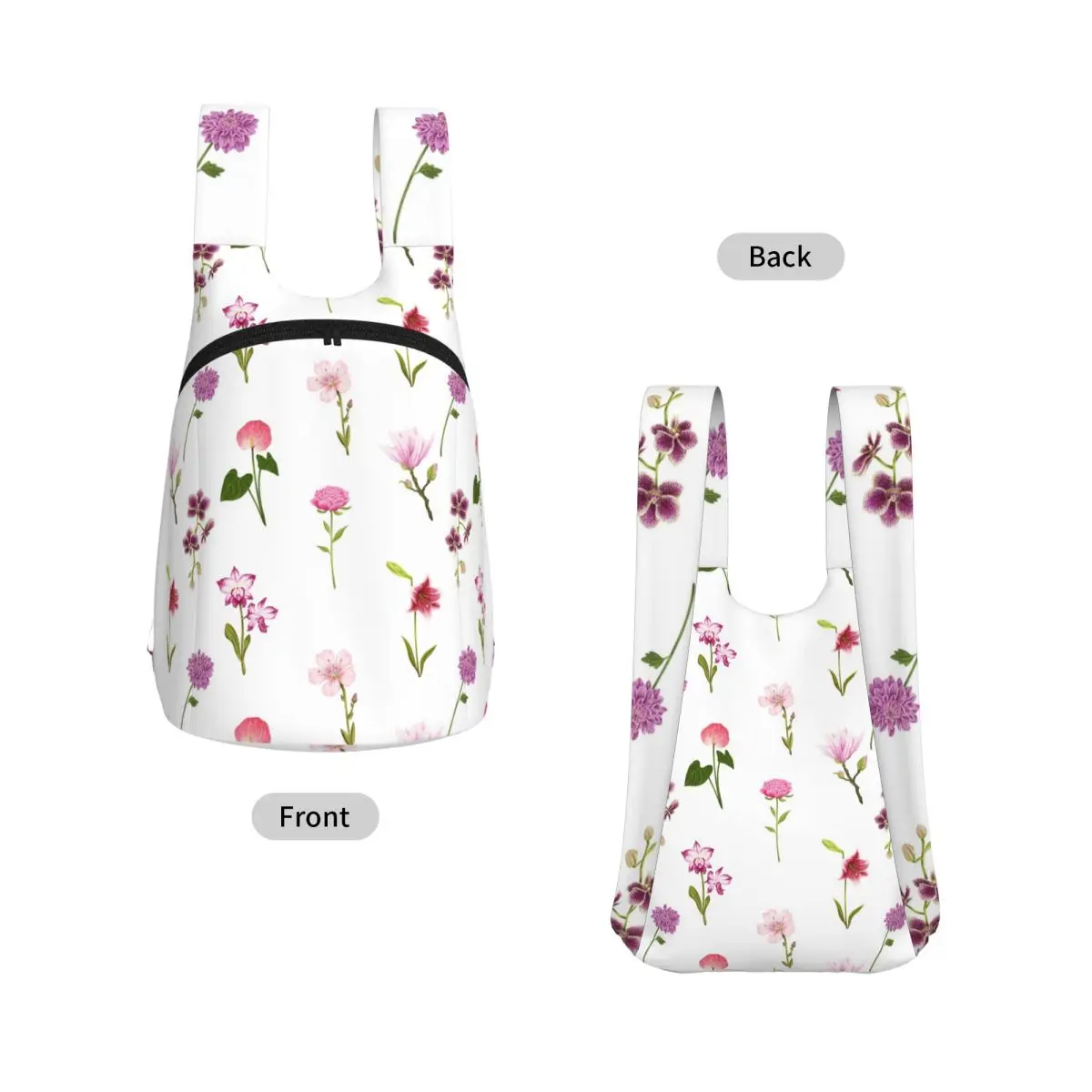 Summer Country Cottage Garden Flower Backpack Student Storage BookBag Kids School Bag Laptop Shoulder Bags for Men Women