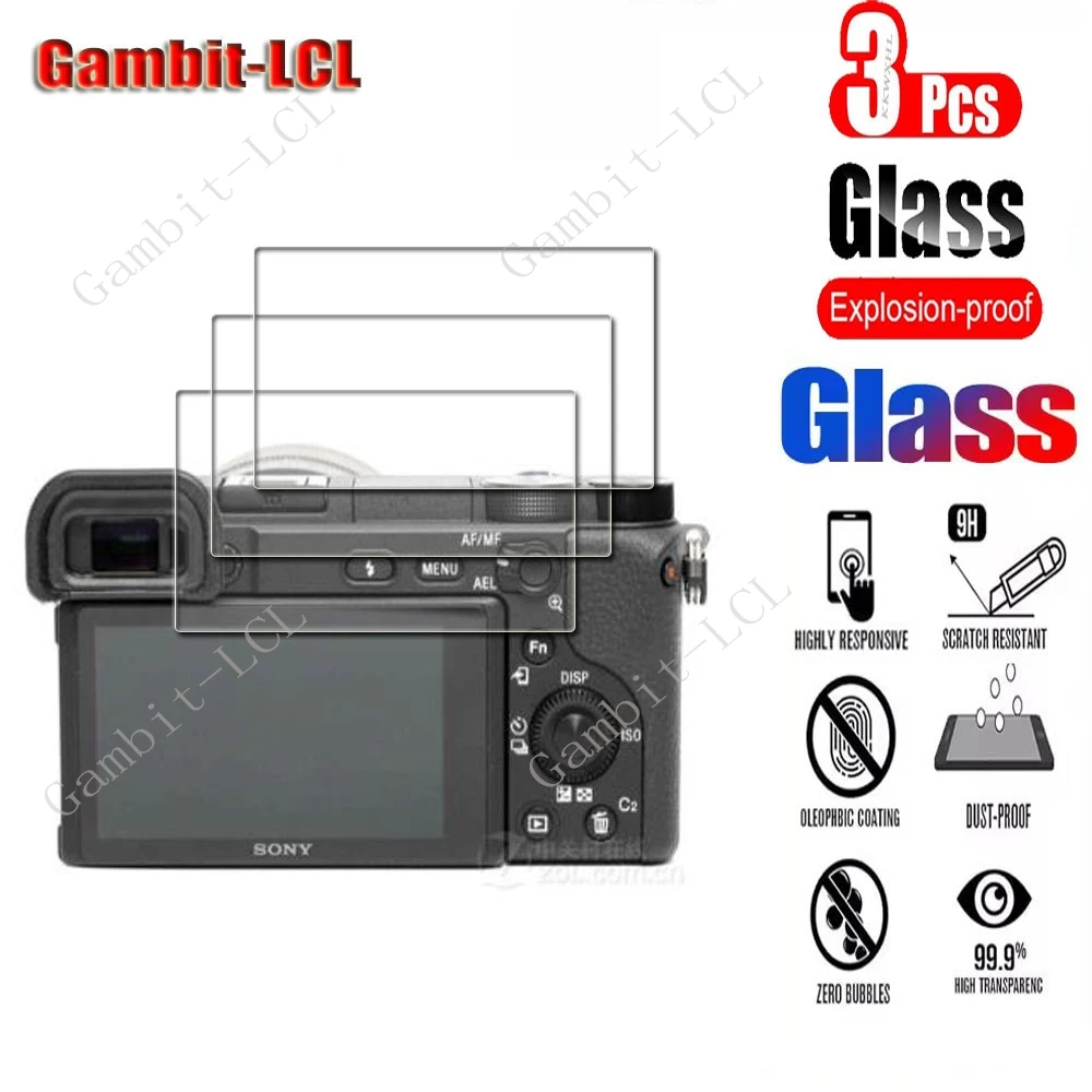 3 uds vidrio templado para Sony Alpha FX3 ILME-FX3 FX3A FX2B A6700 A6400 A6300 A6000 ZV-E10 II película protectora de pantalla de cámara