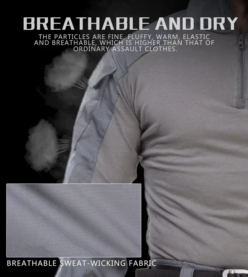 Uniforme de combate G3, camisas tácticas, camisas de senderismo de camuflaje, ropa de caza, ropa resistente al desgaste para hombres, pantalones Cargo elásticos para acampar