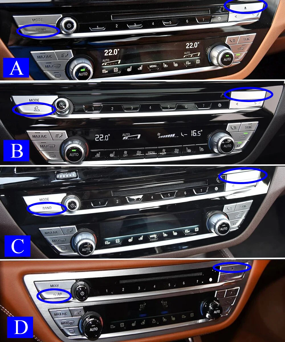 Araba accessobmw 12/Set Dash konsol AC hava firar kontrol itin BMW 5 7 serisi G30 G38 Push Push için düğme kapağı tuşları değiştirme