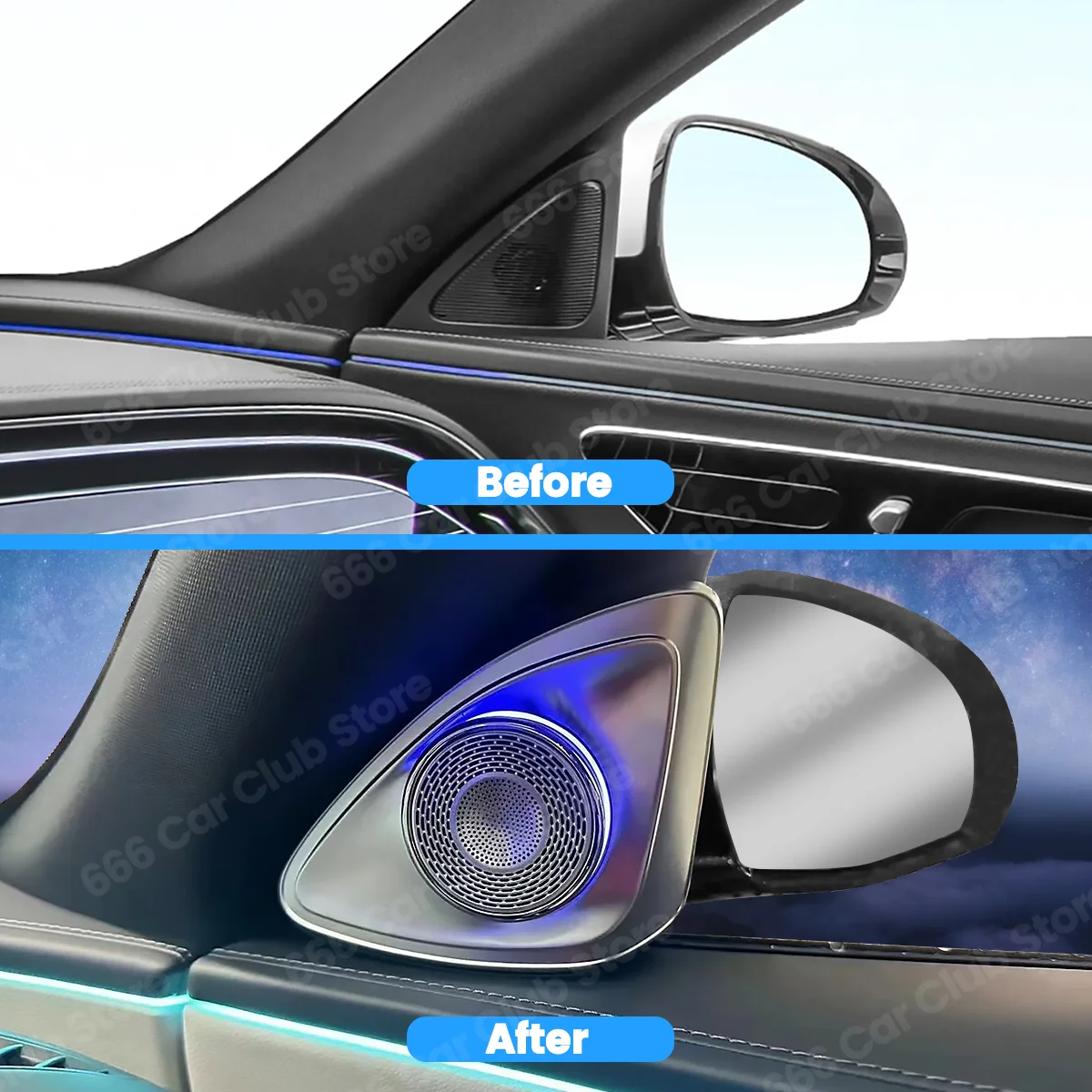 

Новый светодиодный 4D динамик для Mercedes Benz W205 W206 X254 X253 W177 W167 W222 W223 C/E/GLC/S-класса, автомобильные декоративные светильники