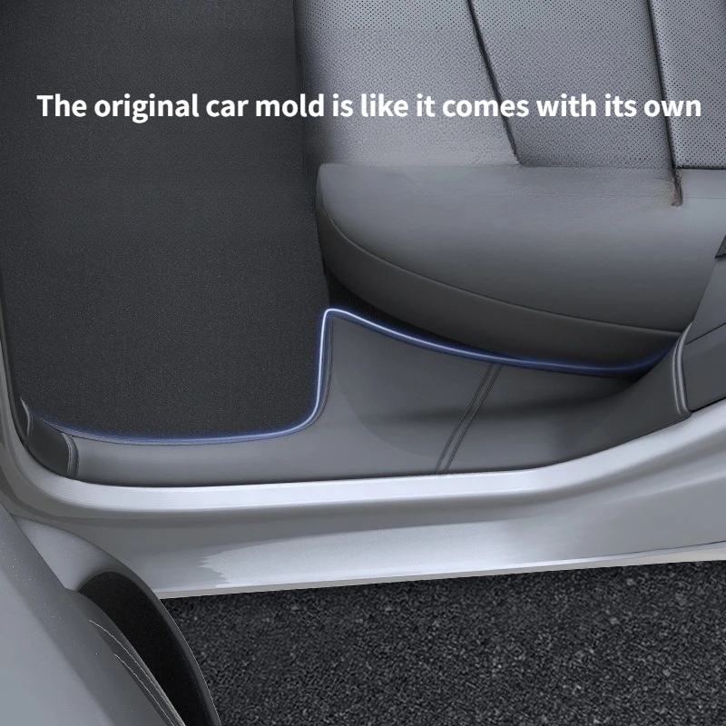 Front Rear Door Sill Pad for Tesla Model Y Juniper Model 3 Highland PU Leather Door Welcome Pedal Threshold Strip Accessories