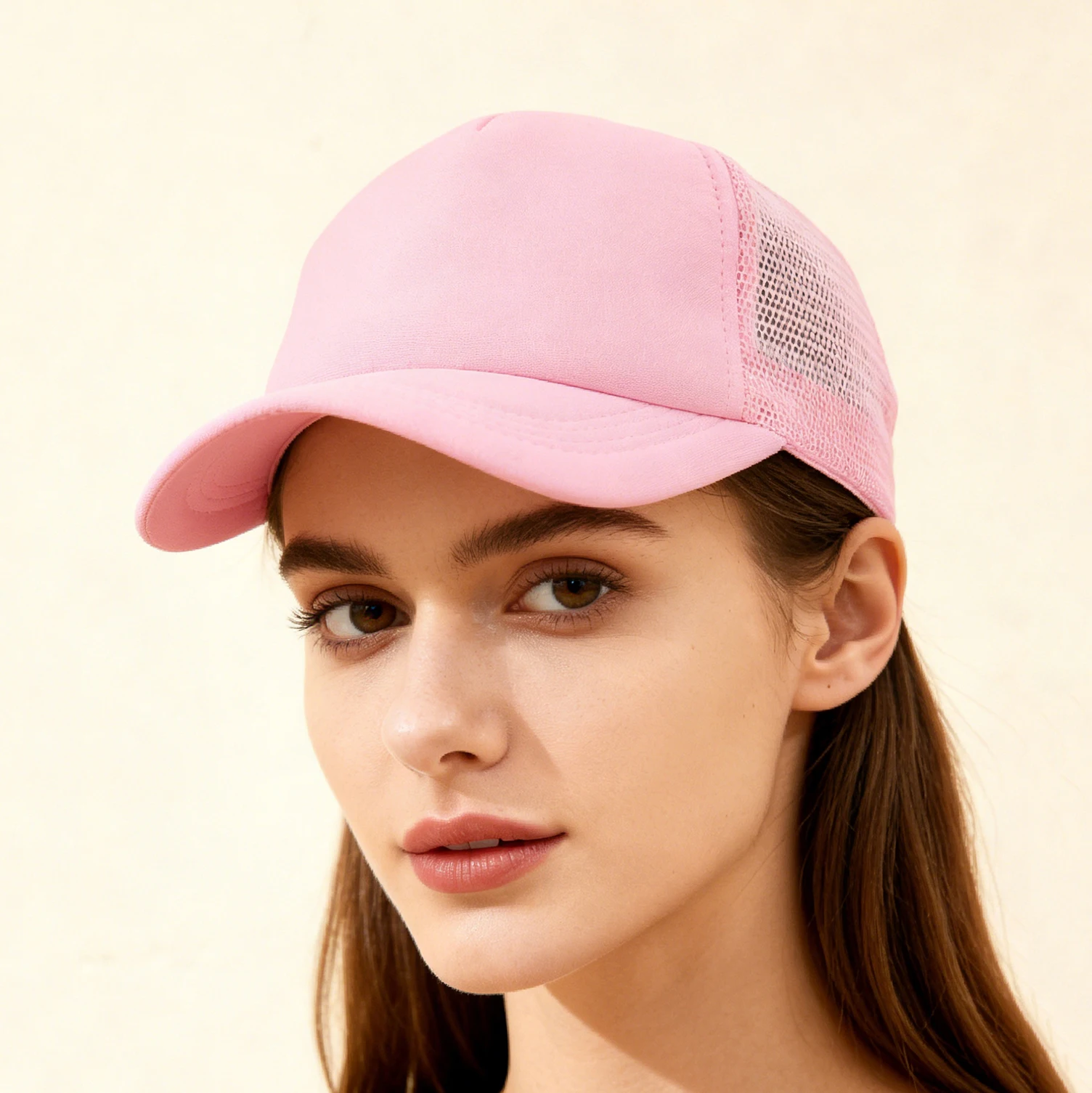 Atmungsaktive Baseballkappe aus Mesh, verstellbarer Sonnenhut, stilvolles, leichtes Design für Outdoor-Aktivitäten und Sommerkleidung