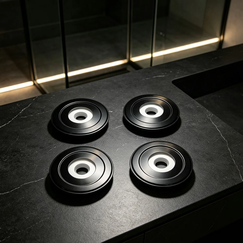 Rubbed Bronze Metal Spout Cover Ring for Bathtub Faucet Trim Plate Stainless Steel Flange for Easy DIY Installation