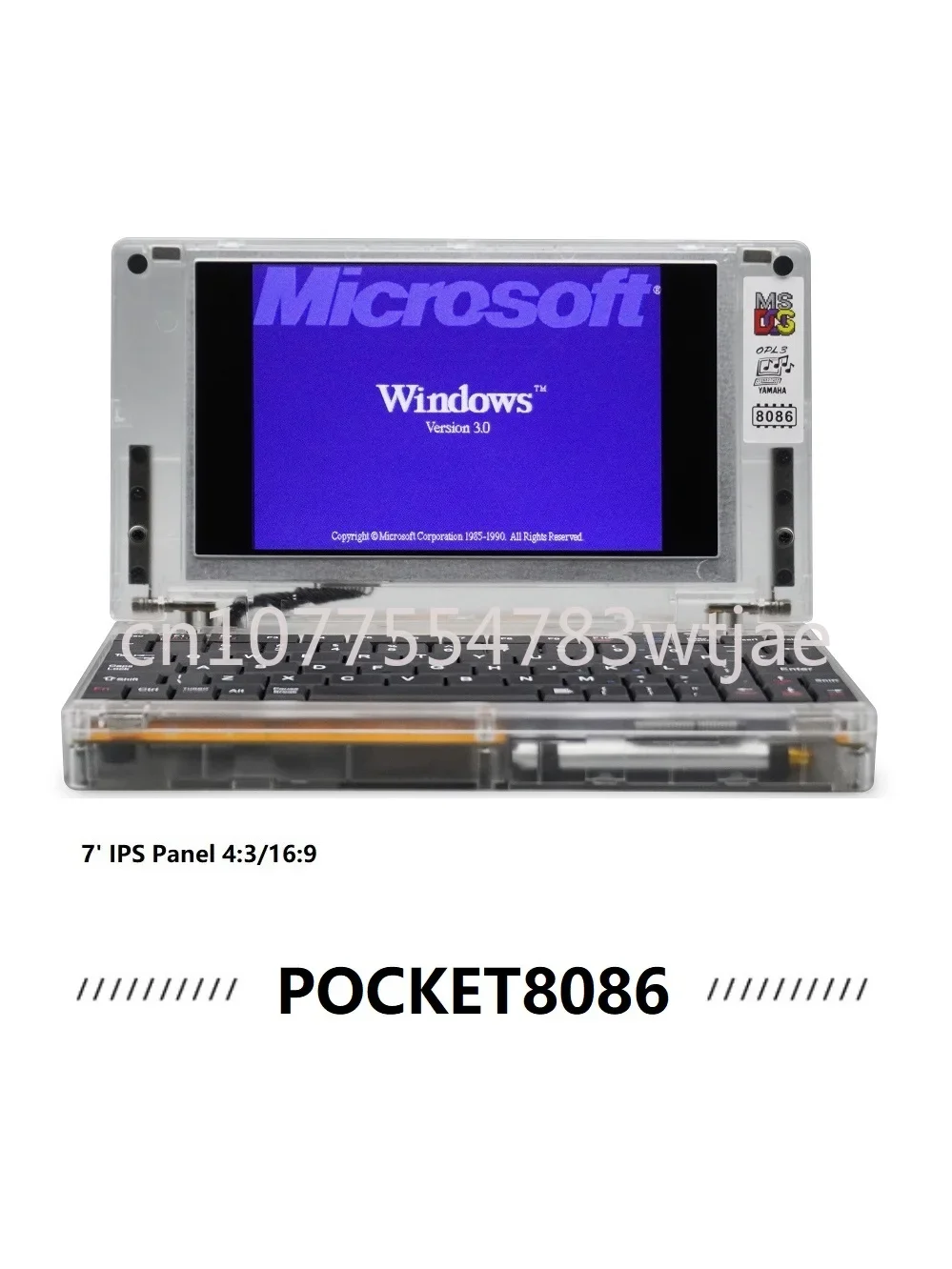 Pocket8086 DOS Computer Windows 3.0 8086CPU 8088CPU Retro Computer