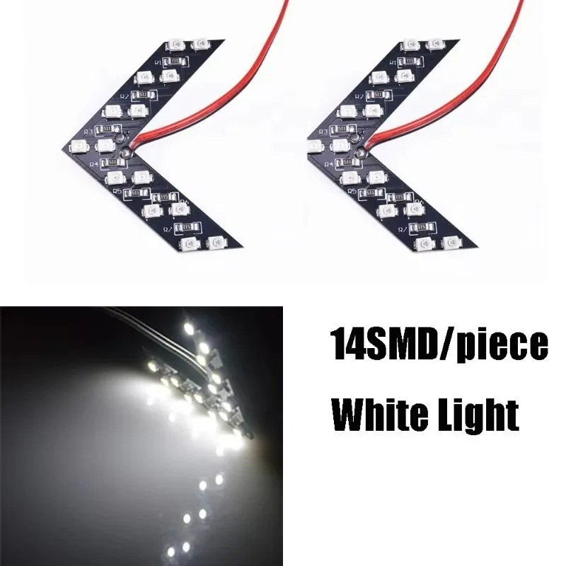 

Poq For 2Pcs14 SMD LED Car Rear View Mirror Arrow Panel Light Car Rear View Mirror Indicator Turn Signal Lamp Car Accessories 12