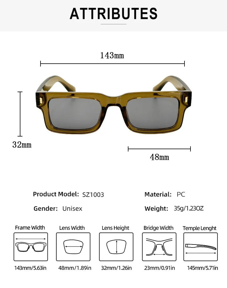 Mode Sonnenbrillen Für Männer Vintage Gläser Retro Quadrat Sonnenbrille Frauen Trendy Und Modische Gafas De Sol Hombre Zonnebril – Detail 11