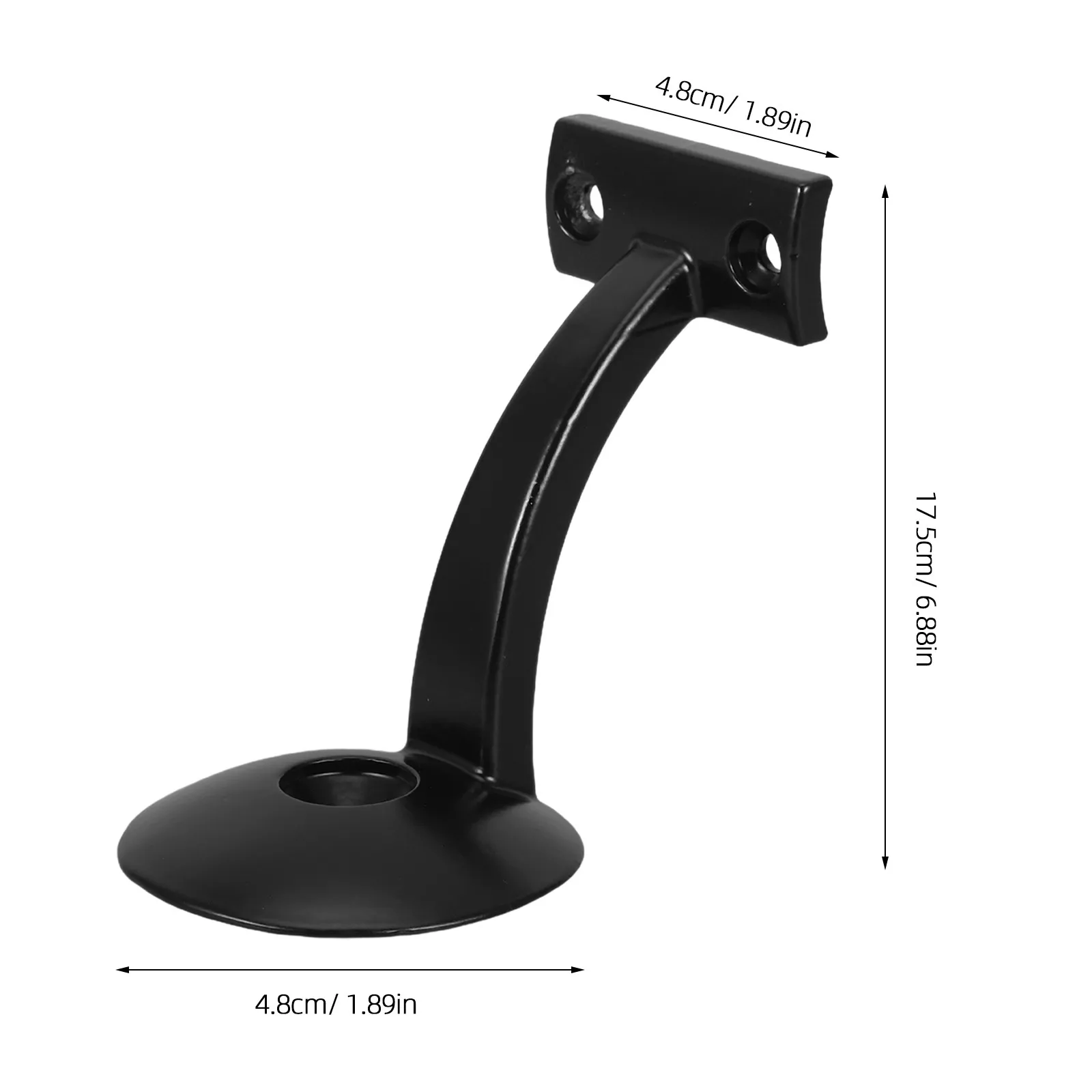 2Pcs Stair Handrail Wall Mount Brackets Brushed Stainless Steel Heavy Duty 2.13 Inch Support for Indoor Stair Railing Banister