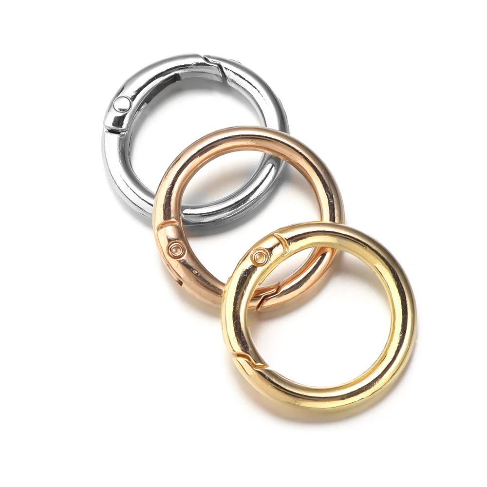 18/20/25/28/33/41 مللي متر يا خاتم الربيع المشابك DIY بها بنفسك مجوهرات قابلة للفتح حلقة تسلق مستديرة المفاتيح حقيبة كليب هوك سلسلة الكلب موصل #3