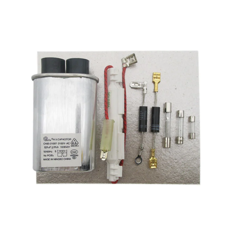 8 piece set Microwave oven repair accessories, capacitors, power diodes, mica sheets, commonly used repair