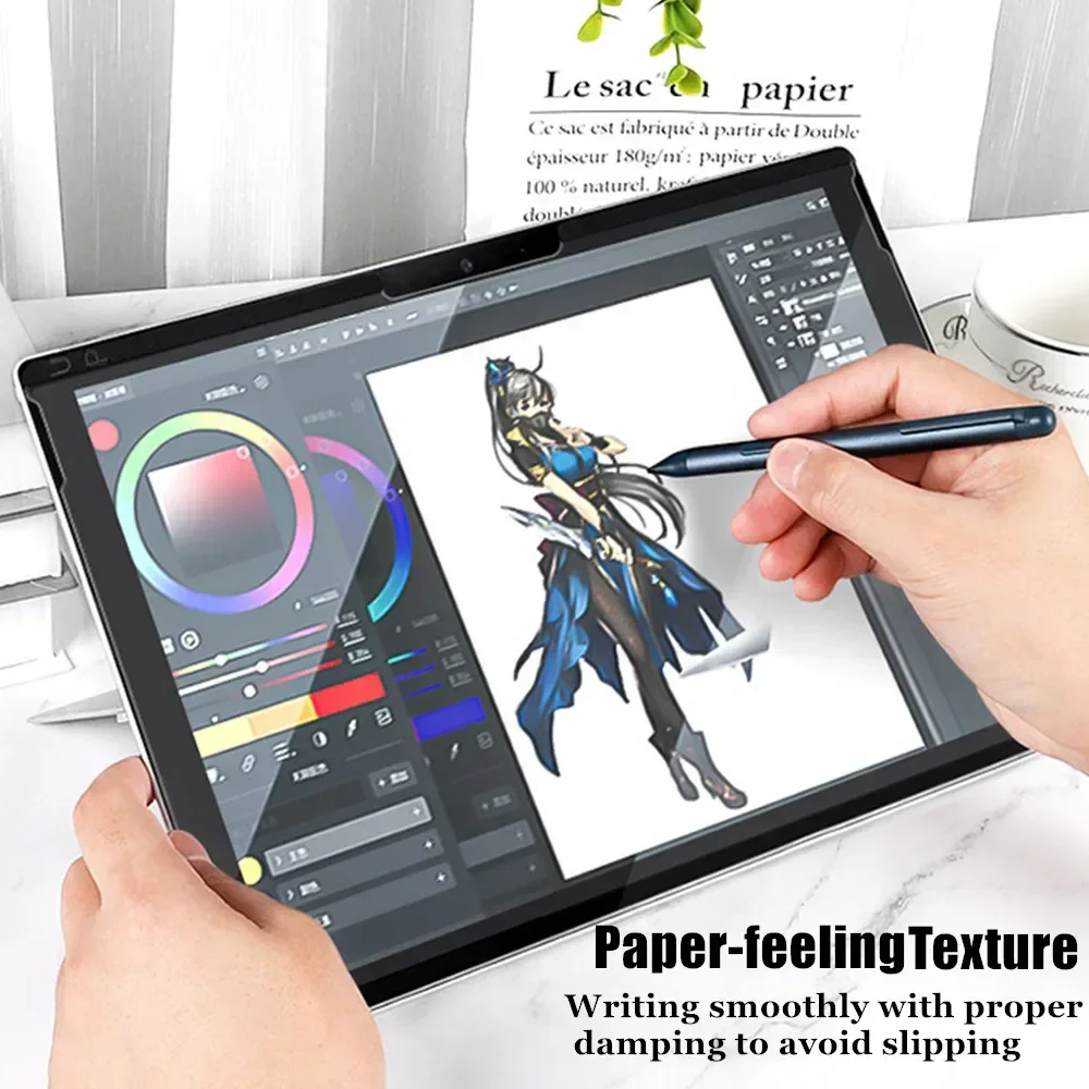 3Pcs Feel Paper Matte Screen Protector for Microsoft Surface Pro 9 8 7 6 5 4 Go 2 Pro X Soft PE Screen Film Removable Eye Protec