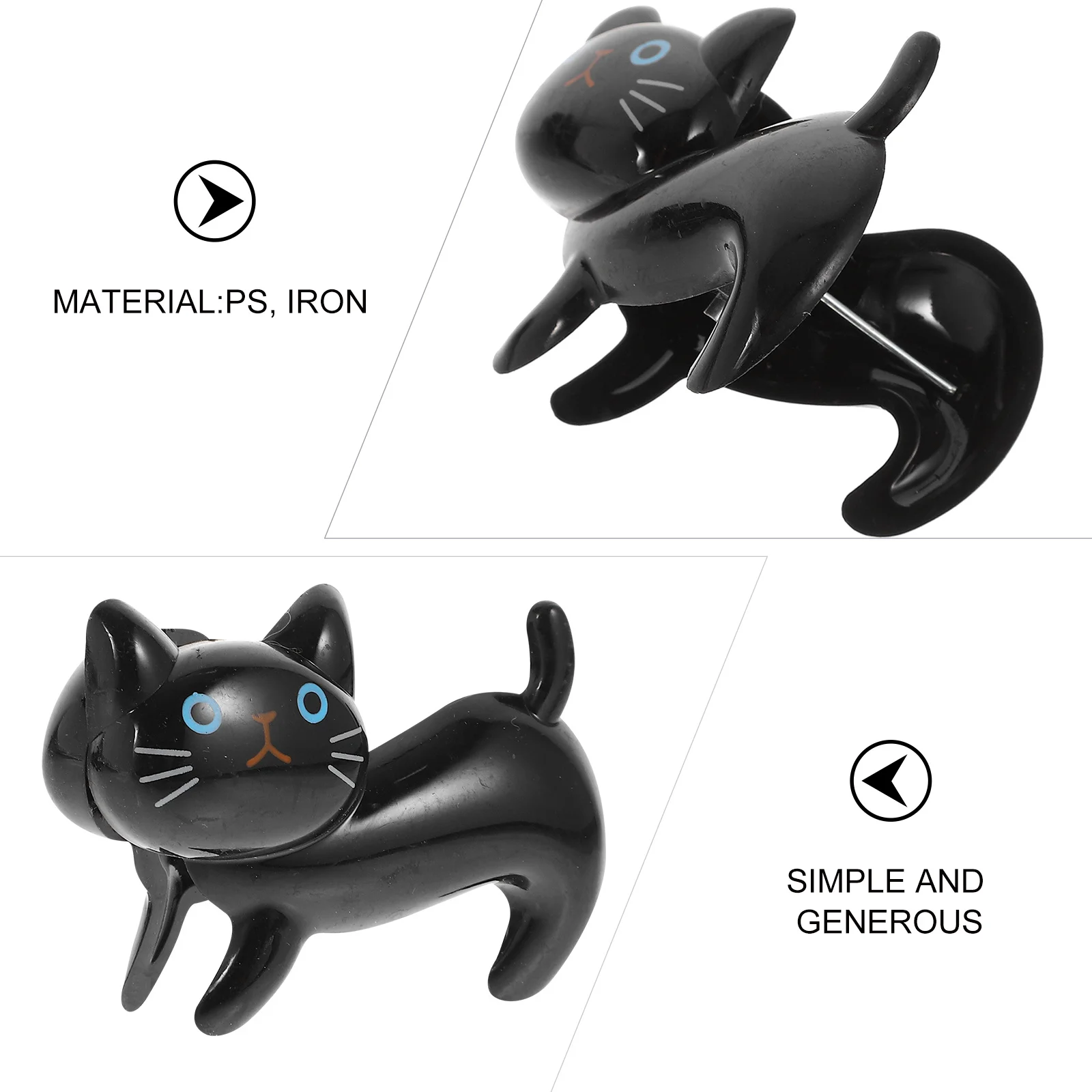 

6pcs Standing Cat Clips Multifunctional Plastic Clothespins For Hanging Towels Drying Clothes Sealing Snack Bags Beach Chair