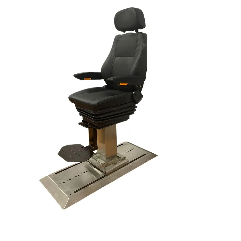 Captain's Seat, Boat Operator Pneumatic Shock Lift Long Rail Seat