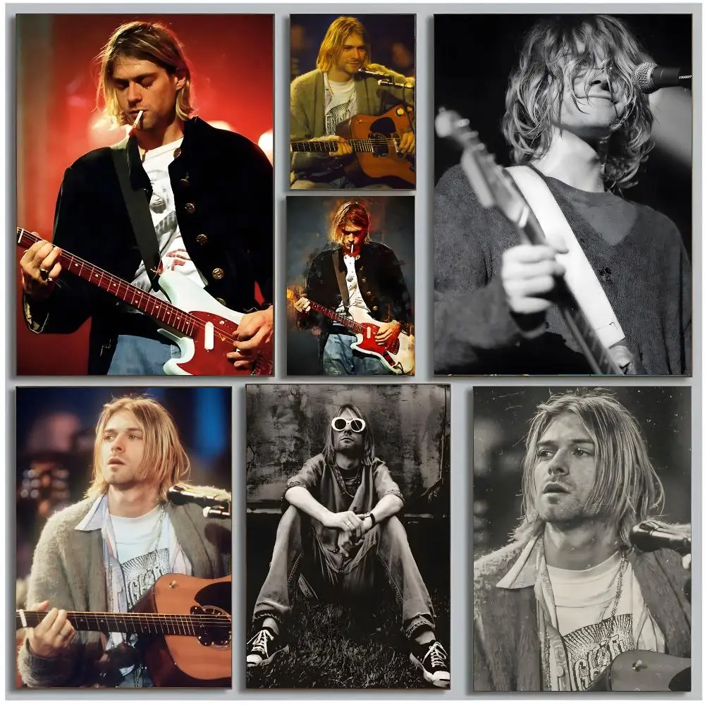 musician grunge Kurt Cobain Poster Modern Wall Art Bedroom Living Room Print Unframed