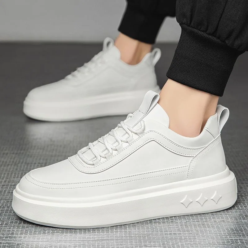 2023 Summer Autumn Hot Sale Thick Bottom Small White Shoes Korean Breathable Sports Shoes Casual Board Shoes Sneakers for Men