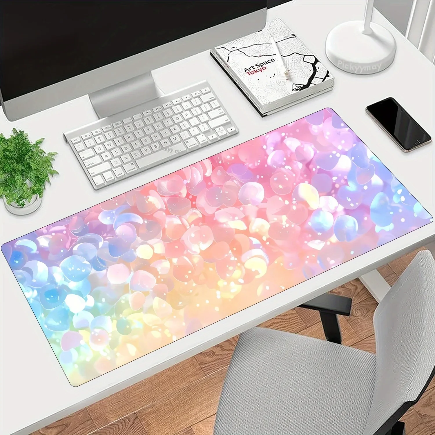 Pink Glitter Large Gaming Mouse Pad Blue Jellyfish XL Home New HD Mousepad XXL Non-Slip Office Keyboard Carpet Laptop Mice Pads