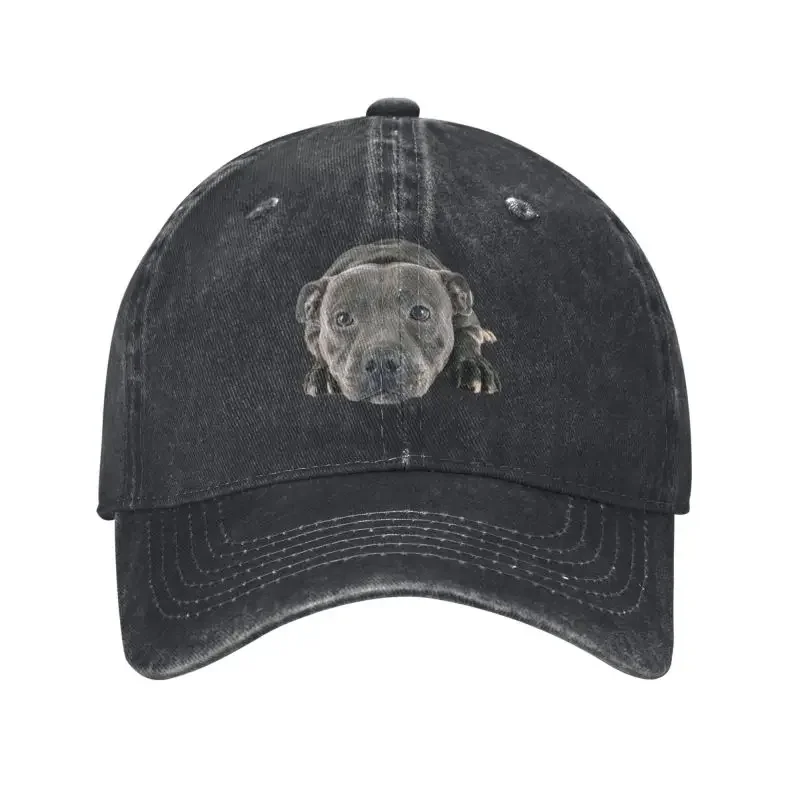 Custom Cotton Staffordshire Bull Terrier Baseball Cap for Men Women Adjustable Dad Hat Outdoor