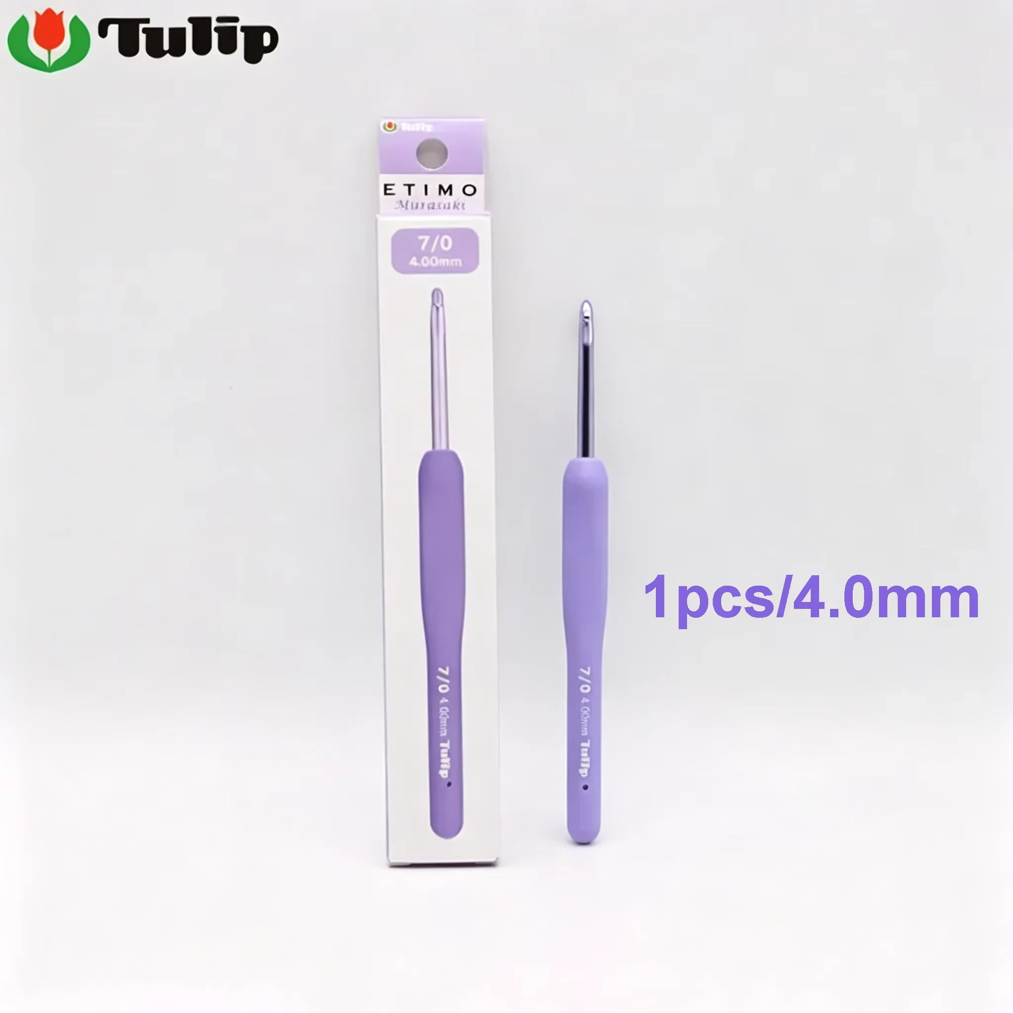 Originele Japanse Tulip ETIMO Murasaki haaknaald met comfortabele, ergonomische en zachte handgreep, garenbrei- en haakgereedschap