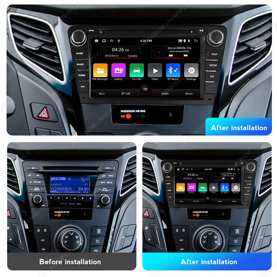 7 Inch Android 15 2 Din Car Radio Stereo For Hyundai I40 2011-2019 Android Auto CarPlay GPS Multimedia Video Player FM Autoradio
