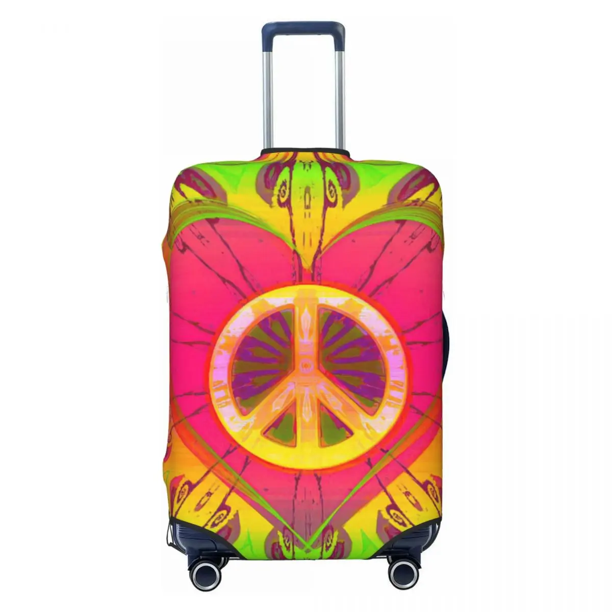 Hippie-Stijl Print Bagage Beschermende Stofhoezen Elastische Waterdichte 18-32Inch Kofferhoes Reisaccessoires