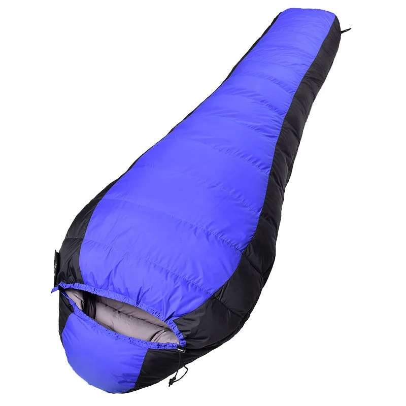 Down-filled sleeping bag Wholesale Outdoor Camping Camping Warm Adult Stitching Winter Extra Thick Sleeping Bag One piece dropsh