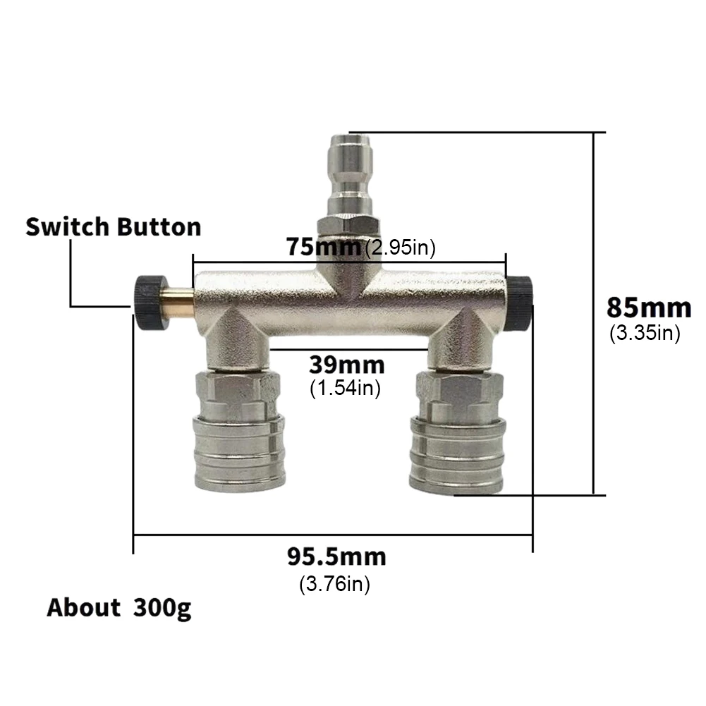 Punte per idropulitrice doppie Punte per ugelli per idropulitrice 2 in 1 Punta per ugello per idropulitrice a connessione rapida da 1/4 di pollice