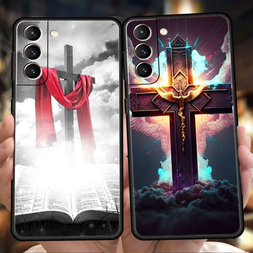 Faith Christian Religious Jesus Clear Case for Samsung Galaxy S24 S23 S22 S20 S21 FE Ultra S10 S10E S9 S8 Plus 5G Phone Cover