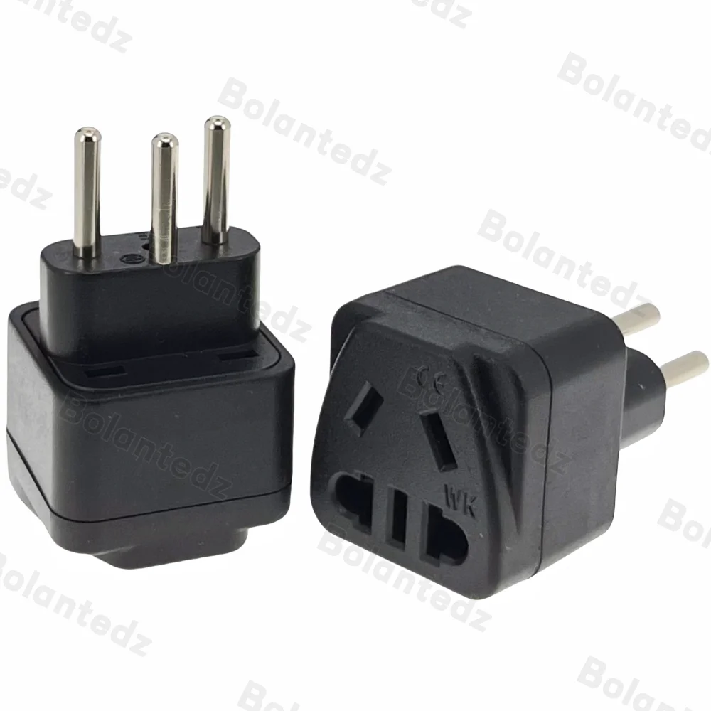 Bolantedz 1Pcs 3pin Switzerland Conversion Plug EURO CN AU USA EU To Type J Swiss Travel Plug Adapter