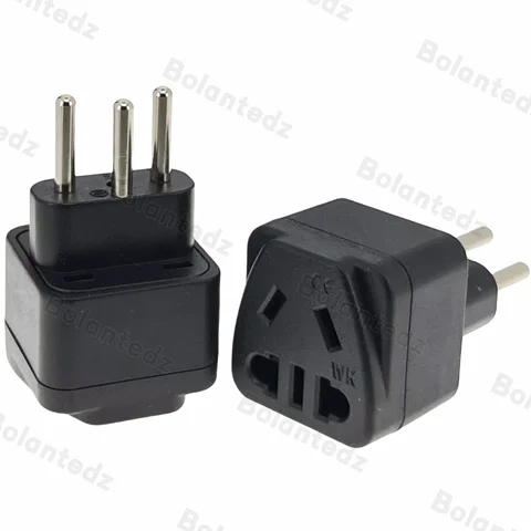 Bolantedz 1Pcs 3pin Switzerland Conversion Plug EURO CN AU USA EU To Type J Swiss Travel Plug Adapter