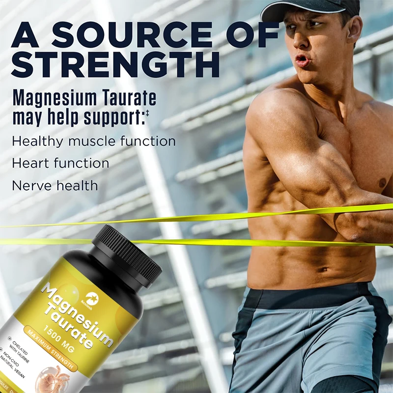 Kexinsh Magnesium Taurate Supplement for Cardiovascular Health to Boost Magnesium Levels Non-GMO, Gluten Free