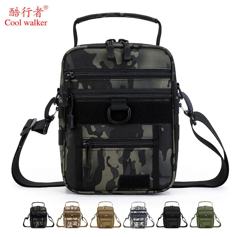 

Camouflage tactical crossbody bag, outdoor large-capacity wear-resistant Oxford fabric waterproof workwear hand and shoulder bag
