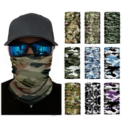 Seamless Camuflagem Máscara Facial para Desporto ao ar livre, Ciclismo Bandana, Pescoço Gaiter Headband, Pesca e Caminhadas Headwear, Balaclava cachecol