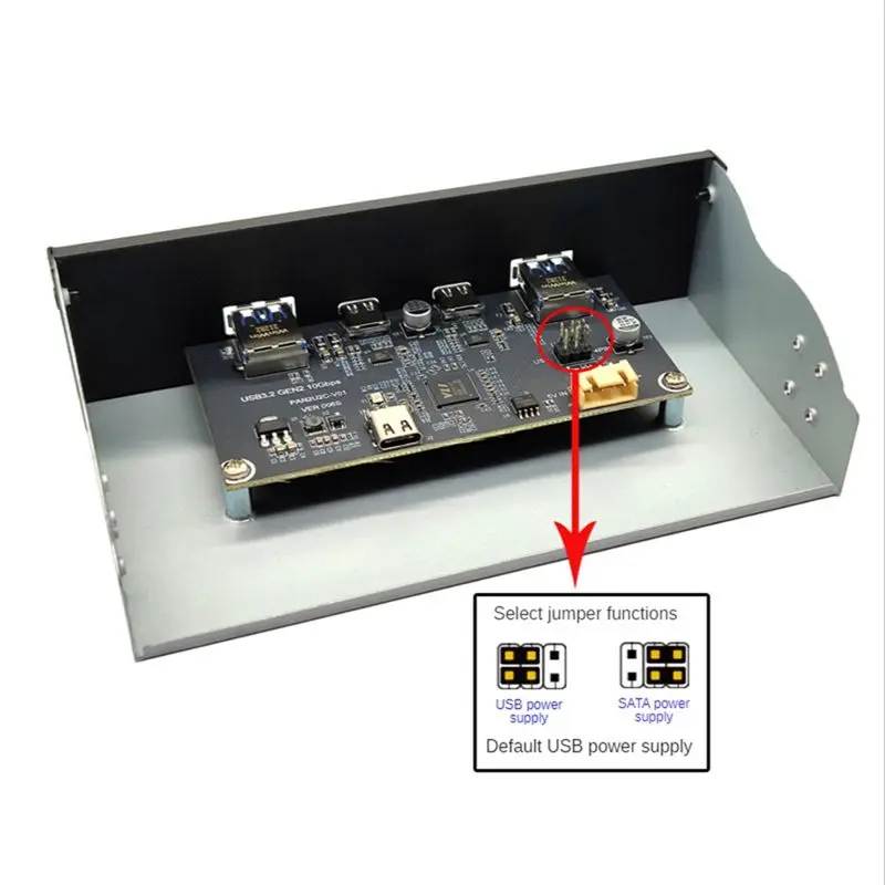 A97I-USB3.2 TYPE-C Optical Drive Panel 2X USB GEN2+2X TYPE-C 3.5-Inch 5.25-Inch HUB 19PIN To C-Port Front Back Plug 5