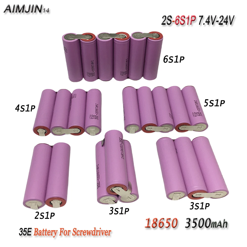 

18650 MJ1 3500mAh 20 Amps 2S 3S 4S 5S 6S/7.4V 10.8V 14.8V 18V 24V Voor Schroevendraaier Batterijen Lassen Batteri