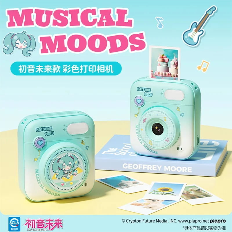 Luxub Instant Color Printing Camera Hatsune Miku Musical Moods Mini Portable For Daily Travel Outdoor Photography